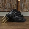 Genuine Leather Belt Breathable Fashion Designer Weaving Unisex Belt-Belts-Arimonz-Black-110cm/43in-Arimonz