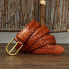 Genuine Leather Belt Breathable Fashion Designer Weaving Unisex Belt-Belts-Arimonz-Camel-110cm/43in-Arimonz