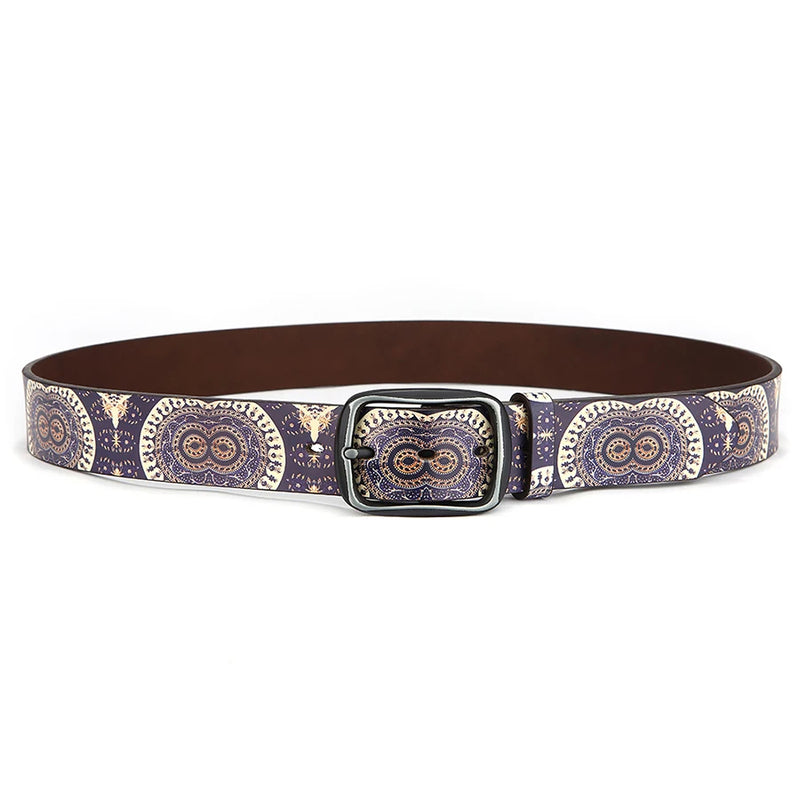 Genuine Leather Belt For Women Casual Belt Designer Girdle Printed Belt-Belts-Arimonz-Arimonz