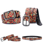 Genuine Leather Belt For Women Casual Belt Designer Girdle Printed Belt-Belts-Arimonz-Diamond-100cm/39inches-Arimonz