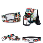 Genuine Leather Belt For Women Casual Belt Designer Girdle Printed Belt-Belts-Arimonz-Flower-100cm/39inches-Arimonz