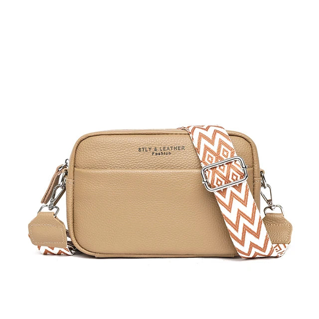 Genuine Leather Crossbody Bag For Women Shoulder Bag Messenger Bag-Handbags-Arimonz-B-Khaki-Arimonz