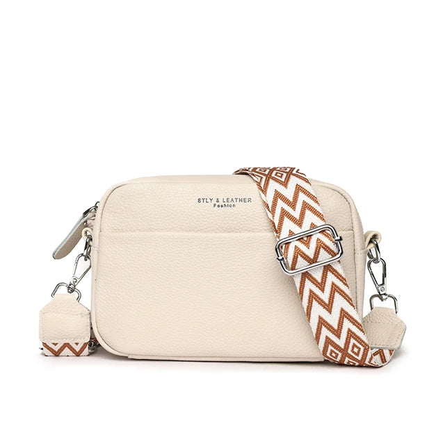 Genuine Leather Crossbody Bag For Women Shoulder Bag Messenger Bag-Handbags-Arimonz-B-White-Arimonz