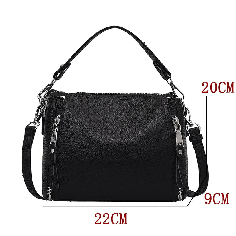 Genuine Leather Handbag Designers Women Messenger Bags Bucket Bag-Handbags-Arimonz-Arimonz