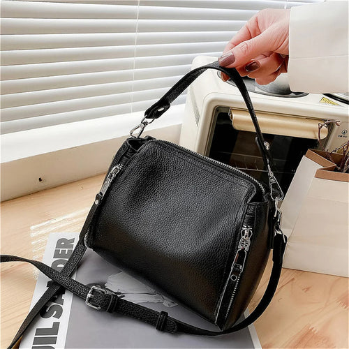 Genuine Leather Handbag Designers Women Messenger Bags Bucket Bag-Handbags-Arimonz-Arimonz