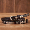 Genuine Leather Rivet Belt Thin Punk Decorative Strap Belt for Jeans-Belts-Arimonz-Arimonz