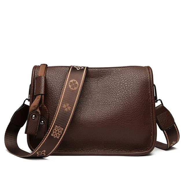 Genuine Leather Women Tote Bag Soft Cowhide Shoulder Crossbody Bag-Handbags-Arimonz-light brown-Arimonz