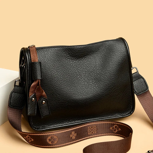Genuine Leather Women Tote Bag Soft Cowhide Shoulder Crossbody Bag-Handbags-Arimonz-Arimonz