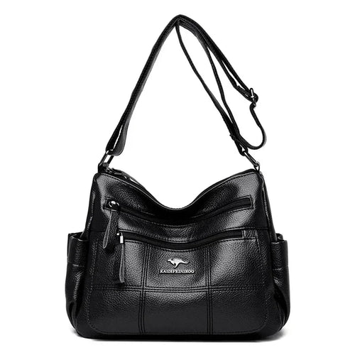 Genuine Purse Women Bag Designer Shoulder Crossbody Messenger Bag-Handbags-Arimonz-Black-Arimonz