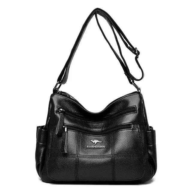Genuine Purse Women Bag Designer Shoulder Crossbody Messenger Bag-Handbags-Arimonz-Black-Arimonz