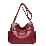 Genuine Purse Women Bag Designer Shoulder Crossbody Messenger Bag-Handbags-Arimonz-Burgundy-Arimonz