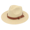 Grass Knitted Straw Panama Sun Hat Breathable Leisure Jazz Hat-Summer Hats-Arimonz-Beige-Arimonz