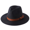 Grass Knitted Straw Panama Sun Hat Breathable Leisure Jazz Hat-Summer Hats-Arimonz-black-Arimonz