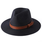 Grass Knitted Straw Panama Sun Hat Breathable Leisure Jazz Hat-Summer Hats-Arimonz-black-Arimonz