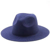 Grass Knitted Straw Panama Sun Hat Breathable Leisure Jazz Hat-Summer Hats-Arimonz-navy blue-Arimonz