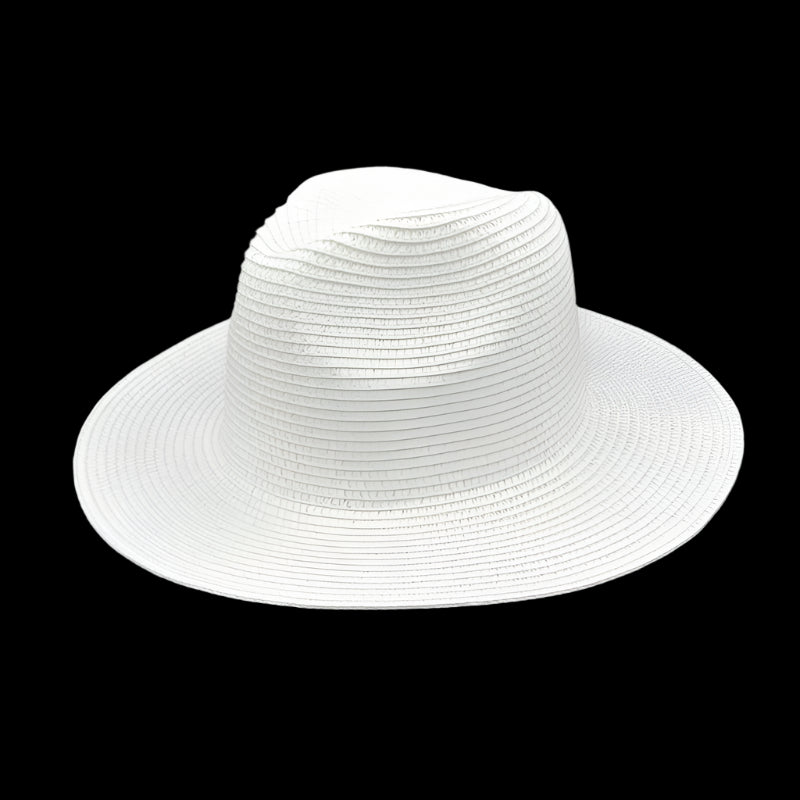 Grass Knitted Straw Panama Sun Hat Breathable Leisure Jazz Hat-Summer Hats-Arimonz-White-Arimonz