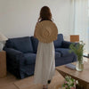 Handmade Straw Jazz Scallop Sun Summer Hat Big Brim Beach Straw Hat-Summer Hats-Arimonz-Arimonz