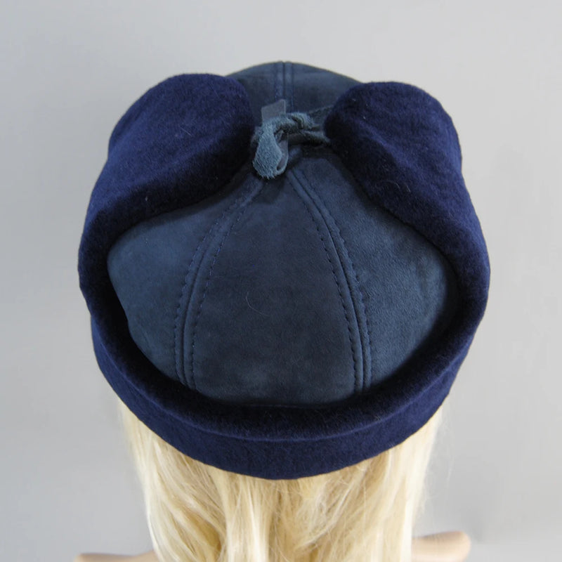 High Quality Real Fur Hat Lamb Wool Winter Bomber Hats Earflaps Cap-Winter Hats-Arimonz-Arimonz
