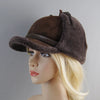 High Quality Real Fur Hat Lamb Wool Winter Bomber Hats Earflaps Cap-Winter Hats-Arimonz-Arimonz