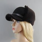High Quality Real Fur Hat Lamb Wool Winter Bomber Hats Earflaps Cap-Winter Hats-Arimonz-dark brown-57cm/22 inches-Arimonz