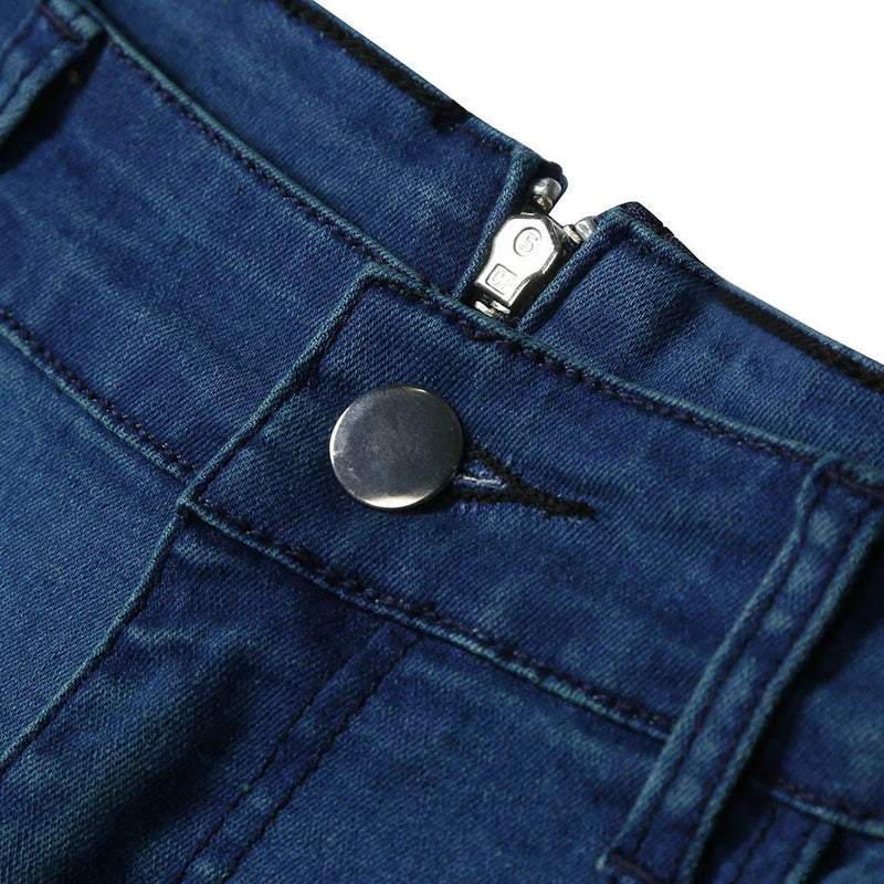 High Waist Back Zipper Pencil Stretch Denim Skinny Jeans Pants-Skinny Jeans-Arimonz-Arimonz