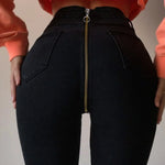 High Waist Back Zipper Pencil Stretch Denim Skinny Jeans Pants-Skinny Jeans-Arimonz-Arimonz