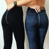 High Waist Back Zipper Pencil Stretch Denim Skinny Jeans Pants-Skinny Jeans-Arimonz-Arimonz