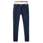 High Waist Back Zipper Pencil Stretch Denim Skinny Jeans Pants-Skinny Jeans-Arimonz-Blue-M-Arimonz