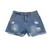 High-Waist Distressed Denim Shorts Old Broken Style Summer Short Jeans-Denim Shorts-Arimonz-Arimonz