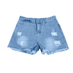 High-Waist Distressed Denim Shorts Old Broken Style Summer Short Jeans-Denim Shorts-Arimonz-Sky Blue-S-Arimonz