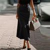 High Waist Elastic A Line Long Skirt Casual Party Long Flowy Skirt-Skirts-Arimonz-Arimonz