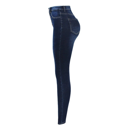 High Waist Jeans For Women Stretchy Button Fly Denim Skinny Pants-Home-Arimonz-Arimonz