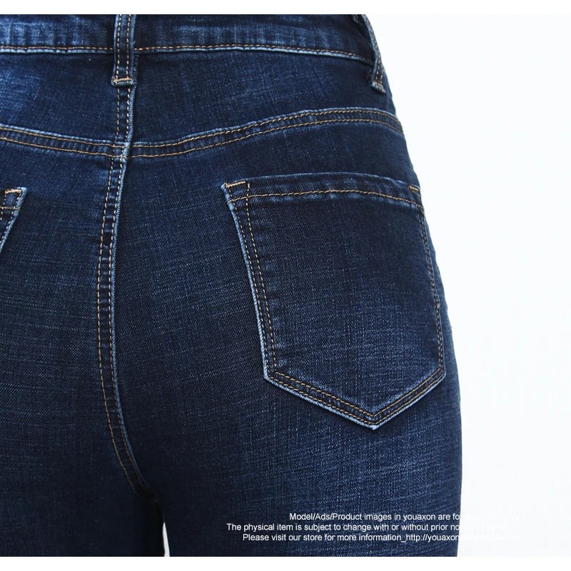 High Waist Jeans For Women Stretchy Button Fly Denim Skinny Pants-Home-Arimonz-Arimonz