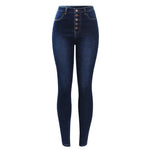 High Waist Jeans For Women Stretchy Button Fly Denim Skinny Pants-Home-Arimonz-dark blue-L-Arimonz