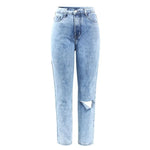 High Waist Mom Jeans Women Denim Harem Pants Trousers Jean For Women-Skinny Jeans-Arimonz-ripped-24-Arimonz
