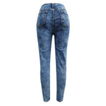 High-Waist Pearl Breasted Cargo Pants Skinny Jeans for Women-Skinny Jeans-Arimonz-Arimonz