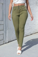 High Waist Skinny Denim Jeans Pencil Pants for Women-Skinny Jeans-Arimonz-Green-S-Arimonz