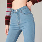 High Waist Stretch Slim Pants Casual Skinny Jeans Female Pencil Denim-Skinny Jeans-Arimonz-light blue-25-Arimonz