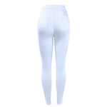 High Waist White Basic Stretch Skinny Denim Pants Trousers Jeans-Skinny Jeans-Arimonz-Arimonz
