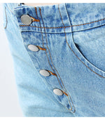 High Waist Wide Leg Jeans With Pockets Women Button Fly Denim Pants-Skinny Jeans-Arimonz-Arimonz