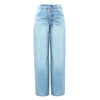 High Waist Wide Leg Jeans With Pockets Women Button Fly Denim Pants-Skinny Jeans-Arimonz-Blue-24-Arimonz