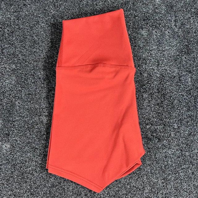 High Waist Yoga Shorts Fitness Running Cycling Quick Drying Shorts-Shorts-Arimonz-Cayenne red-10-Arimonz