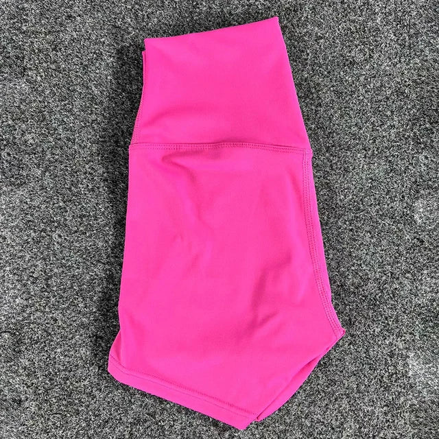 High Waist Yoga Shorts Fitness Running Cycling Quick Drying Shorts-Shorts-Arimonz-Dragon fruit-10-Arimonz