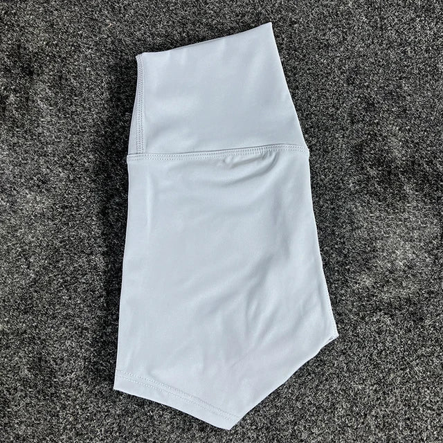 High Waist Yoga Shorts Fitness Running Cycling Quick Drying Shorts-Shorts-Arimonz-Grey blue-10-Arimonz