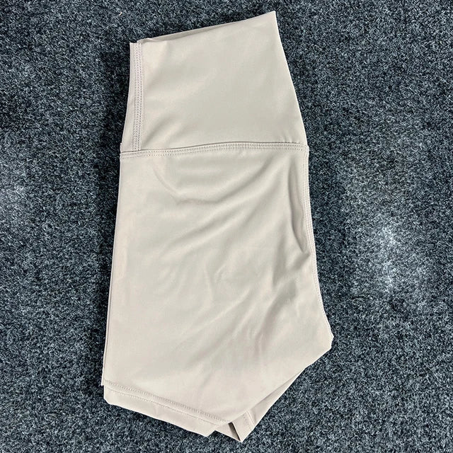 High Waist Yoga Shorts Fitness Running Cycling Quick Drying Shorts-Shorts-Arimonz-Khaki-10-Arimonz