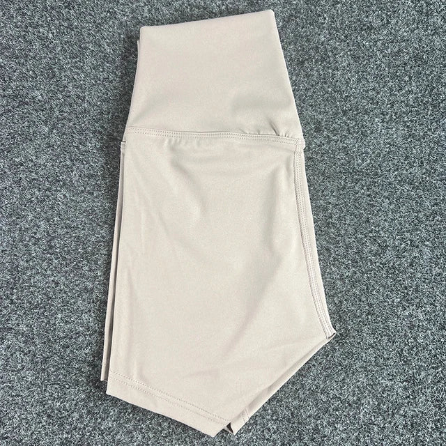 High Waist Yoga Shorts Fitness Running Cycling Quick Drying Shorts-Shorts-Arimonz-Light Lotus Grey-10-Arimonz