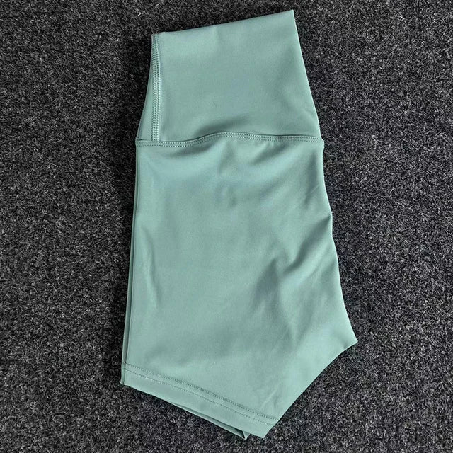 High Waist Yoga Shorts Fitness Running Cycling Quick Drying Shorts-Shorts-Arimonz-Mysterious Green-10-Arimonz