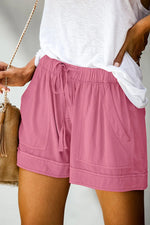High Waisted Lace Up Loose Twill Wide Leg Casual Shorts for Women-Shorts-Arimonz-Arimonz