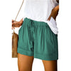 High Waisted Lace Up Loose Twill Wide Leg Casual Shorts for Women-Shorts-Arimonz-green-S-Arimonz