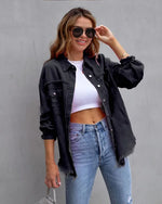 Holes Raw-edges Denim Jacket Women Casual Top Outerwear Jacket-Jean Jackets-Arimonz-Black-S-Arimonz